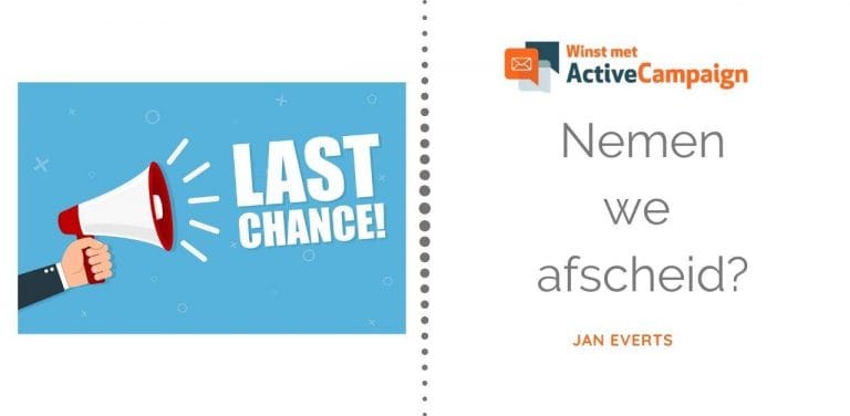 Winst met ActiveCampaign nemen we afscheid