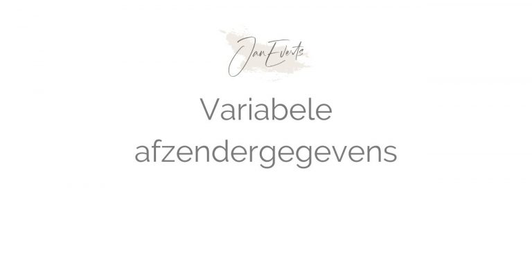 Variabele afzender gegevens maken - Jan Everts - ActiveCampaign expert